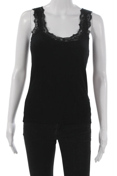J Crew Womens Camisole Black Scoop Neck Size XS