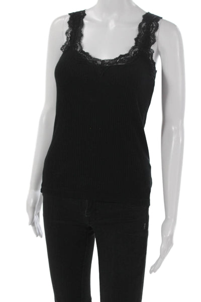 J Crew Womens Camisole Black Scoop Neck Size XS