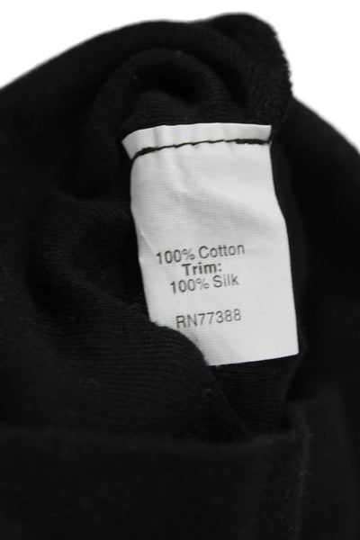 J Crew Womens Basic Sleeveless Scoop Neck Black Cotton Tank Size S