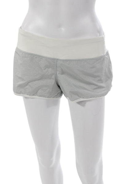 Lululemon Women Athletic Silver Polyester Shorts Size 6