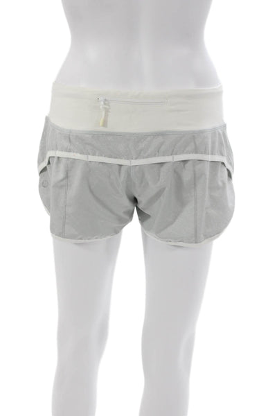 Lululemon Women Athletic Silver Polyester Shorts Size 6