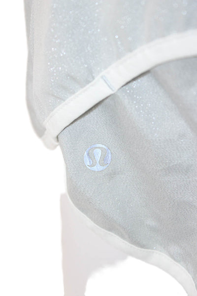 Lululemon Women Athletic Silver Polyester Shorts Size 6