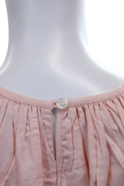Lake Womens Trapeze Swing Sleepshirt Pink Cotton Short Sleeve Neck Size XS