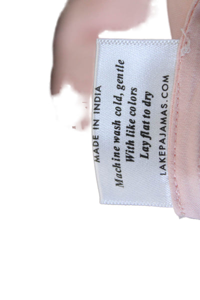 Lake Womens Trapeze Swing Sleepshirt Pink Cotton Short Sleeve Neck Size XS