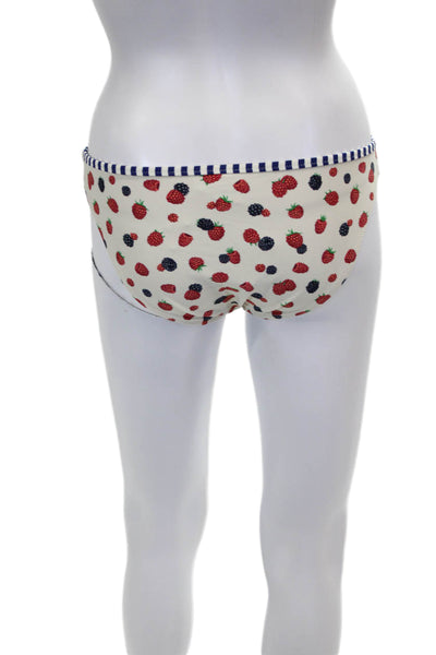 J Crew Women Multicolor Striped Fruit Print Bikini Bottoms Size XS