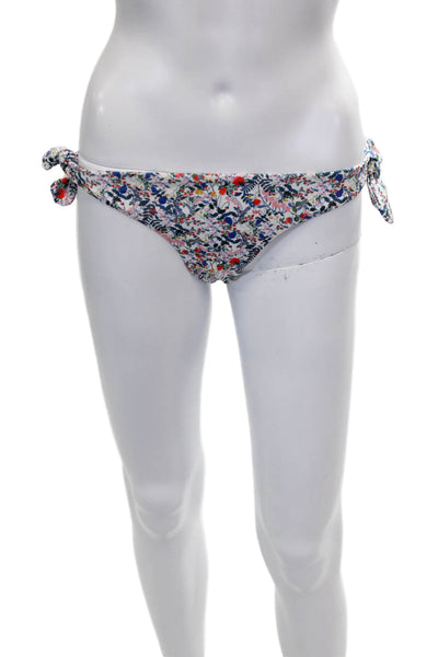 J Crew Women Floral Multicolor Bikini Bottoms 80% Polyamide Size S