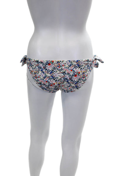 J Crew Women Floral Multicolor Bikini Bottoms 80% Polyamide Size S