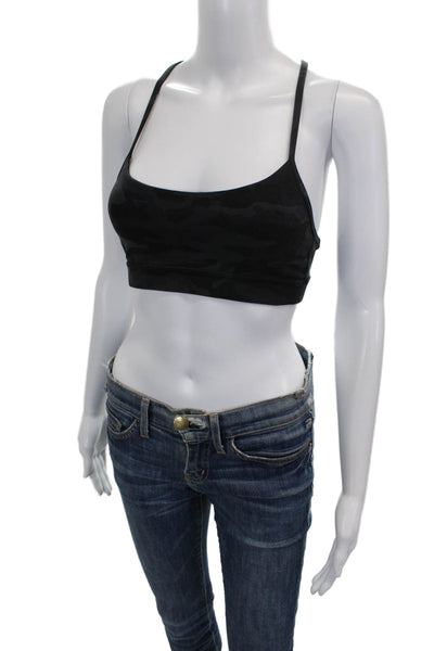 Lululemon Womens Camouflage Print Sports Bra Gray Size 4
