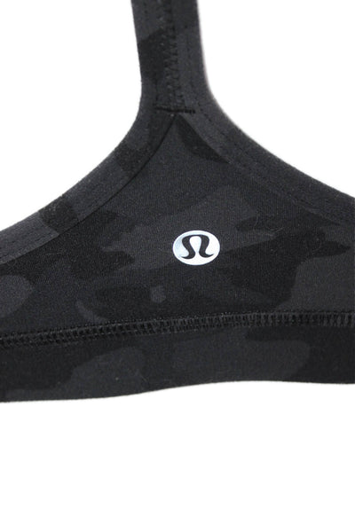 Lululemon Womens Camouflage Print Sports Bra Gray Size 4