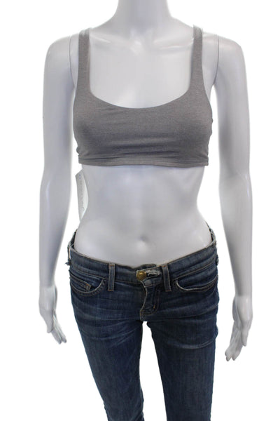Lululemon Womens Strappy Athletic Sports Bra Gray Size S