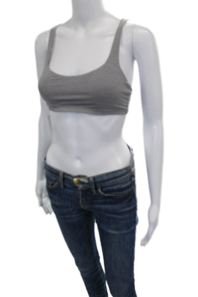 Lululemon Womens Strappy Athletic Sports Bra Gray Size S