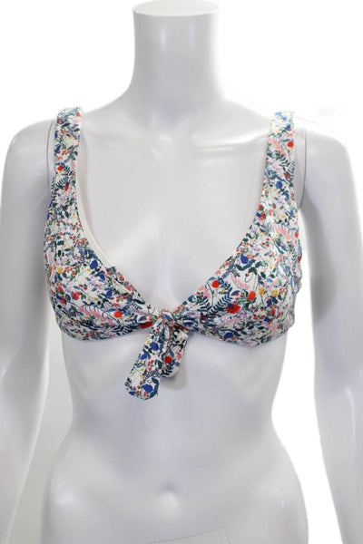 J Crew Women Multicolor Floral Bikini Top Size XS