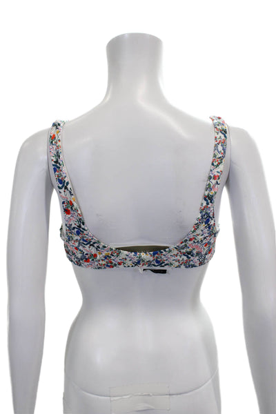 J Crew Women Multicolor Floral Bikini Top Size XS