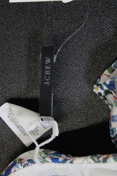 J Crew Women Multicolor Floral Bikini Top Size XS