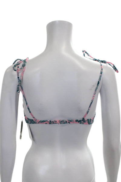 J Crew Womens Pink Floral Bikini Polyamide Size S