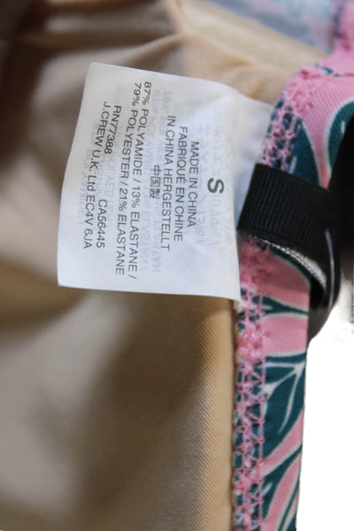 J Crew Womens Pink Floral Bikini Polyamide Size S
