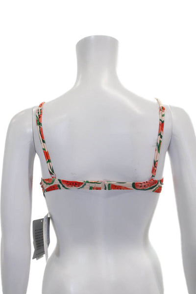 J Crew Womens Multicolor Nylon Watermelon Bikini Top Size S