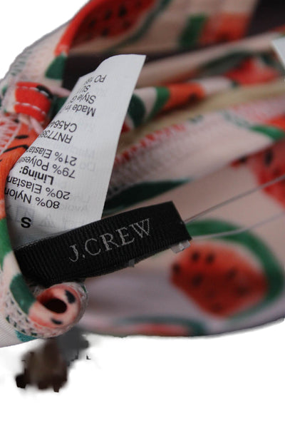 J Crew Womens Multicolor Nylon Watermelon Bikini Top Size S