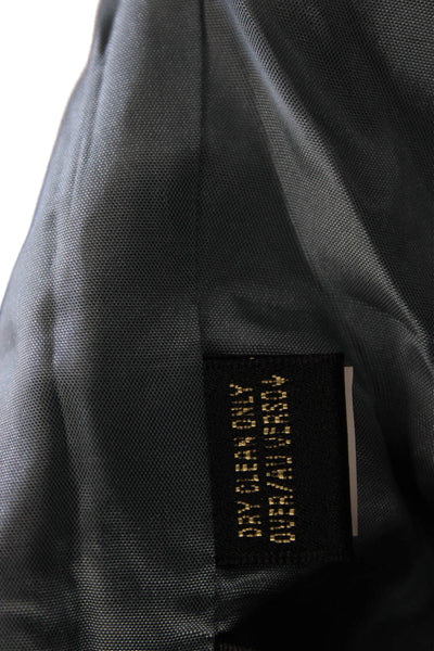 Dana Buchman Womens Silk Gray Basic Jacket Button Long Sleeve Size 12 Petite