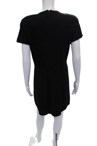 St. John Collection By Marie Gray Women Sweater Dress Black Wool Size M