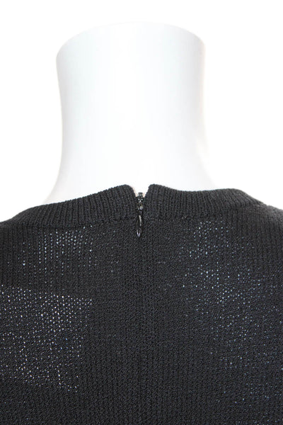 St. John Collection By Marie Gray Women Sweater Dress Black Wool Size M