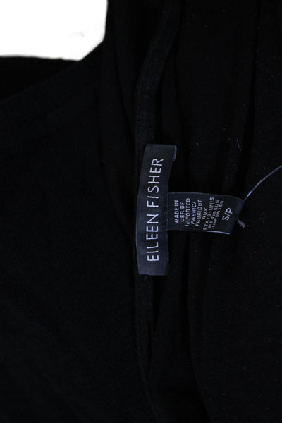 Eileen Fisher Women A-Line Black Cowl Neck Mid-Calf Dress Size S