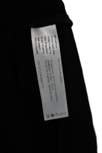 Eileen Fisher Womens Shift Dress Black Boat Neck Half Sleeve Size S
