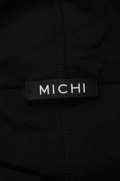 Michi Womens Ankle Leggings Black Nylon Size S