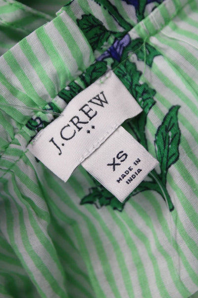 J Crew Womens Trapeze Swing Dress Floral Sleeveless Short V Neck Size XS
