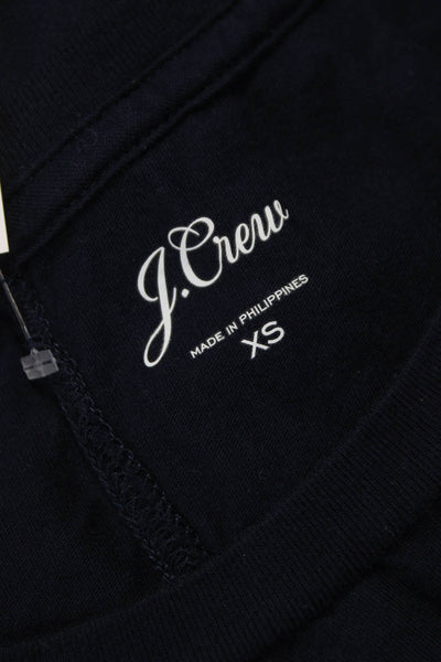 J Crew Womens T-Shirt Dress Blue Cotton Crew Neck Short Sleeve Size XS