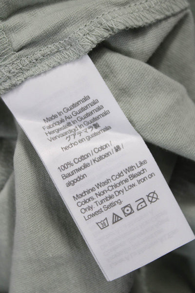 J Crew Women Green Cotton T-Shirt Dress Short Sleeve Pullover Crew Neck Size XS