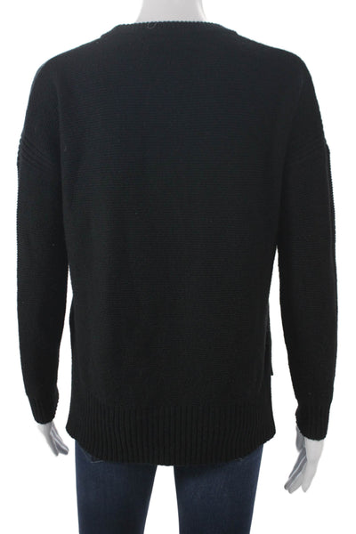 Madewell Women Pullover Sweater Crew Neck Black Size XS