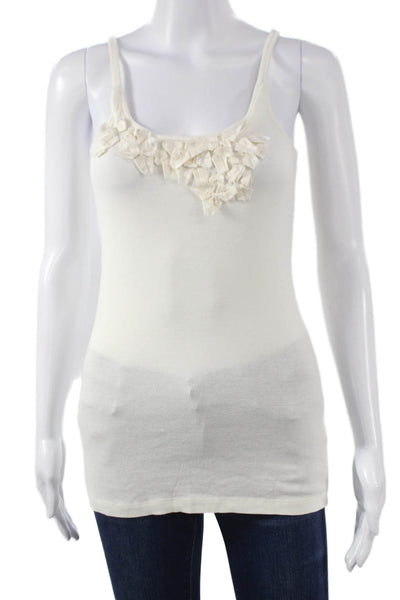 J Crew Womens Ivory 100% Cotton Scoop Neck Camisole Size S