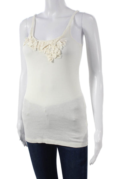 J Crew Womens Ivory 100% Cotton Scoop Neck Camisole Size S