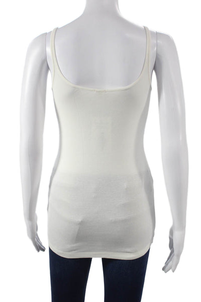 J Crew Womens Ivory 100% Cotton Scoop Neck Camisole Size S