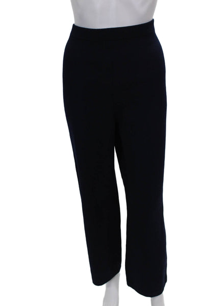 St. John Collection By Marie Gray Women Dress Pants Blue Wool Pull On Size 8
