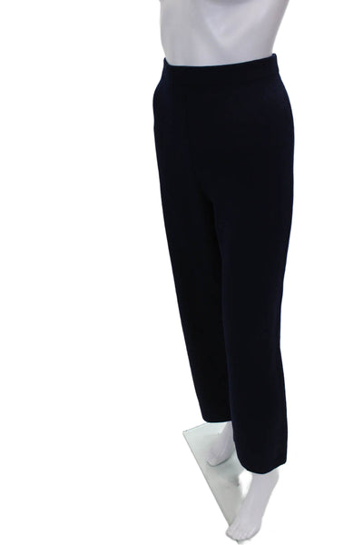 St. John Collection By Marie Gray Women Dress Pants Blue Wool Pull On Size 8