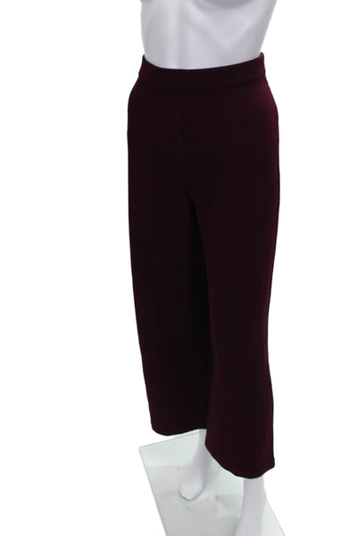 St. John Collection By Marie Gray Womens Purple Wool Dress Pants Size 8