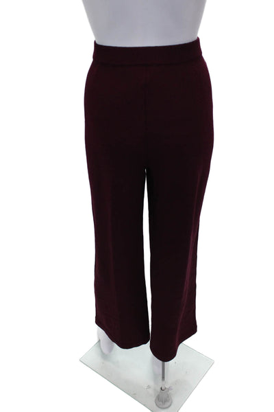 St. John Collection By Marie Gray Womens Purple Wool Dress Pants Size 8