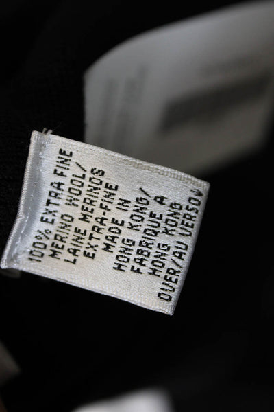 Dana Buchman Women Black Merino Wool Square Neck Sleeveless Tank Size L