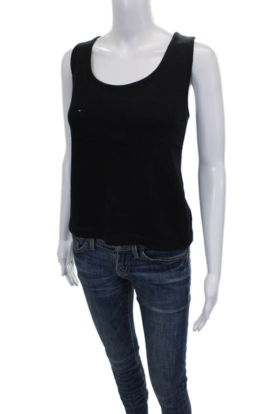 St. John Collection Women Wool Blend Tank Scoop Neck Black Size M