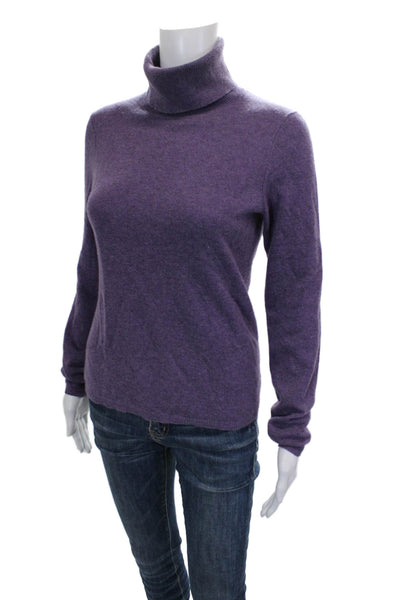 Maggie by Magaschoni Women Purple 100% Cashmere Turtleneck Sweater Size S