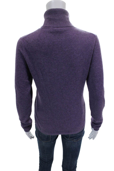 Maggie by Magaschoni Women Purple 100% Cashmere Turtleneck Sweater Size S