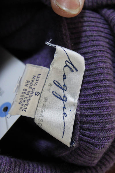 Maggie by Magaschoni Women Purple 100% Cashmere Turtleneck Sweater Size S