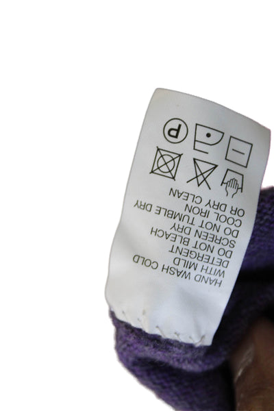 Maggie by Magaschoni Women Purple 100% Cashmere Turtleneck Sweater Size S