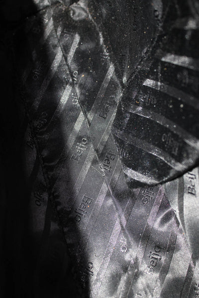 Beijo Womens Clam Shaped Zip Up Shoulder Bag Gray