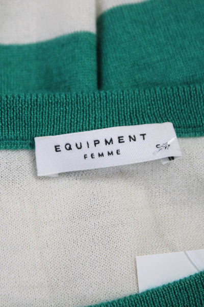 Equipment Femme Women Striped Cashmere Pullover Sweater Multicolor Size S