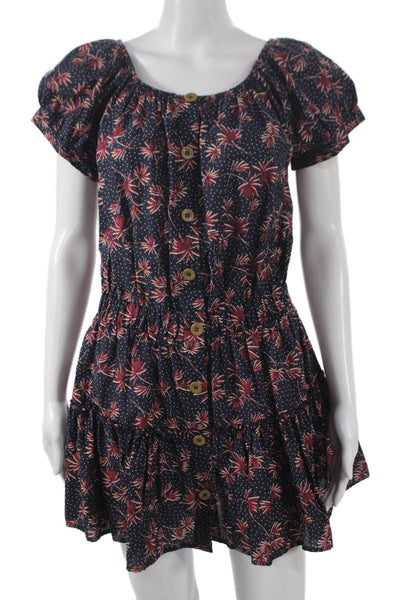 Eberjey Womens Sundress Floral Multicolor Cotton Short Sleeve Size M