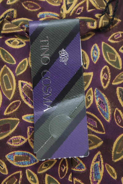 Tino Cosma Mens Silk Graphic Print Tie Multicolor
