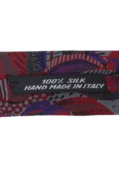 Designer Mens Abstract Paisley Print Classic Tie Red